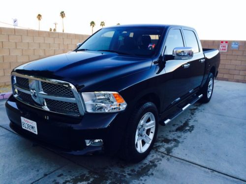 Black 2012 dodge ram 1500 laramie limited 4x4 heated and cooled leather hemi v8