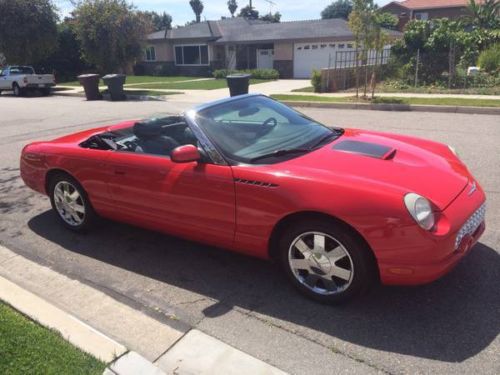 2002 ford thunderbird low 21k miles - convertible / hardtop - extra clean - ipod
