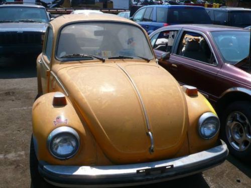 1975 volkswagen beetle classic - manual - orange - restoration project 1975