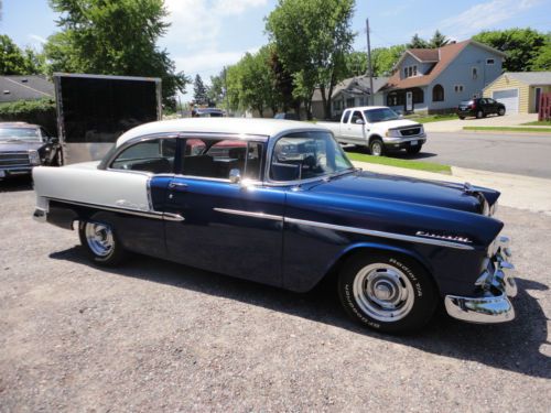 1955 chevy belair two door post