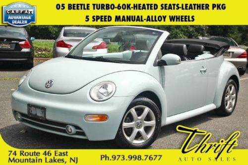 05 beetle turbo-60k-heated seats-leather pkg-5 speed manual-alloy wheels