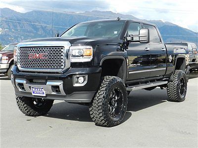 Gmc crew cab denali 4x4 duramax diesel custom new lift wheels tires leather