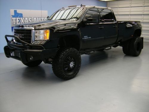 We finance! 2009 gmc sierra 3500hd slt 4x4 diesel dually lift leather texas auto