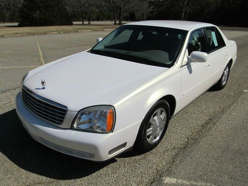 2004 cadillac deville base sedan 4-door 4.6 only 65k, pearl white, cream leather