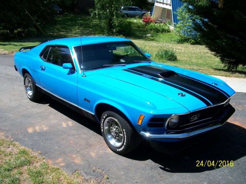 1970 ford mustang grabber blue pachage