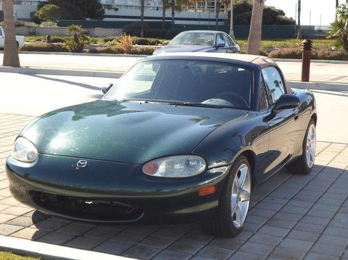 1999 mazda miata dark green black interior 90k miles mx5 automatic convertible