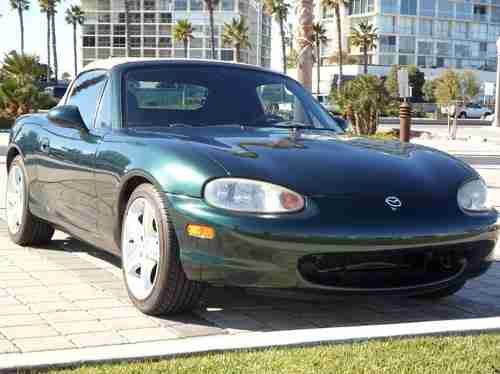 Purchase Used 1999 Mazda Miata Dark Green Black Interior 90k
