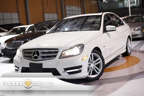 12 mercedes-benz c250 sport auto 1-owner 19k power-leather-sts moonroof alloys