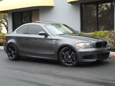135i twin turbo coupe with factory navigation gray over black leather automatic