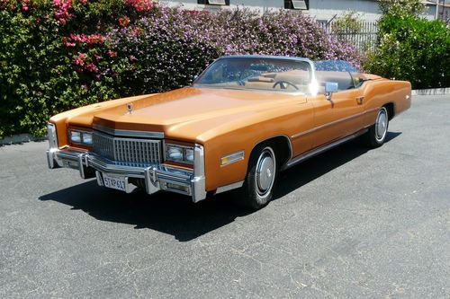 1975 cadillac eldorado convertible mandarin orange 72k miles