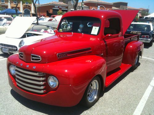 1948 ford f1 pickup street rod hot rod pro street cosmo red dvd 351 windsor
