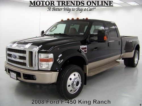 2008 king ranch 4wd turbo diesel navigation htd seats drw long bed ford f450 71k