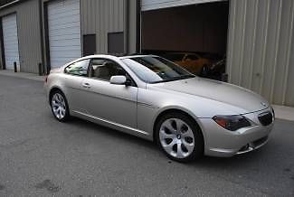 2006 bmw 650i coupe mineral silver/bge service records looks &amp; runs great