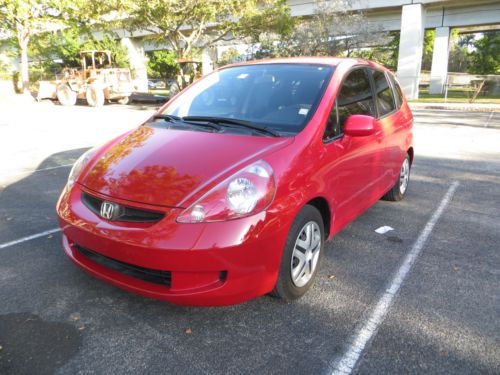 2008 honda fit base - manual - 5 speed - red - clean florida car