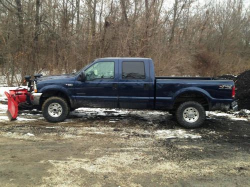2002 ford f250 4x4 crew cab 7.3 diesel automatic transmission and boss v-plow