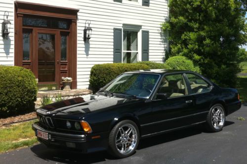 Bmw 635csi, black, tan interior