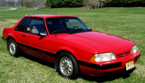 1990 lx coupe,stunning red/gray interior,5.0l,5 spd.ac,newjasper engine,posiexc.