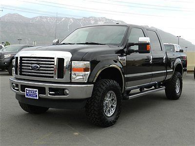 Ford crew cab lariat 4x4 powerstroke diesel custom lift wheels tires leather tow