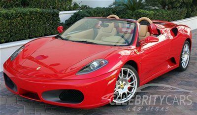 2007 ferrari f430 spider f1 one owner only1500 miles red/tan highly optioned