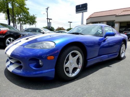 97 viper gts coupe - only 20k miles, super clean, blue w/white stripes,rare, tx