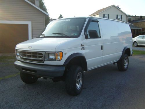 2000 ford e-350 cargo van w/ rare quigley 4x4 conversion - must see - no reserve