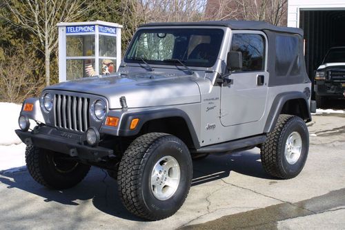 2000 jeep wrangler sport utility 2-door 4.0l manual lifted soft top 6 cylinder