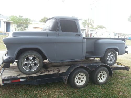 1955 chevrolet pickup.  good project truck...no reserve!!!!!