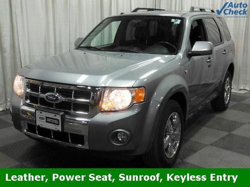 2008 ford escape limited,we finance!,v6,gray,stone leather,fwd,ford certified