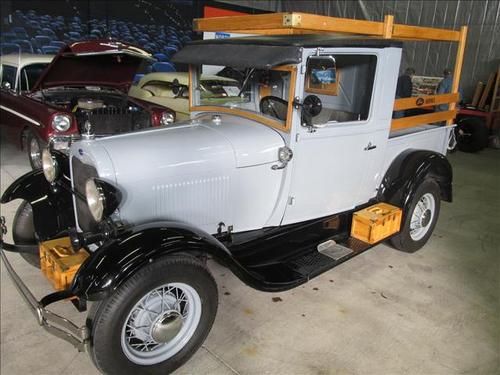 1929 ford model a pickup (gry/blk)