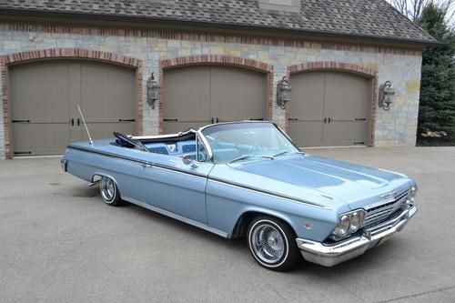 Used 1962 Chevy Impala Convertible 2 Door Silver Metallic Blue 1962 Chevy Impala Convertible 2 Door Silver Metallic Blue Complete Restoration On 2040 Cars