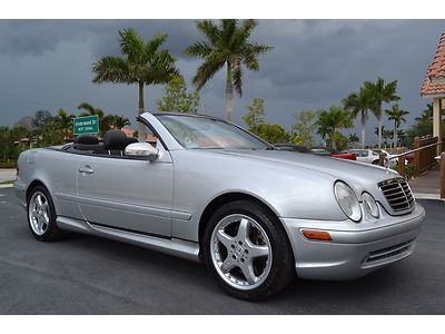 2002 clk55 amg florida convertible carfax certified 79k msrp low reserve leather
