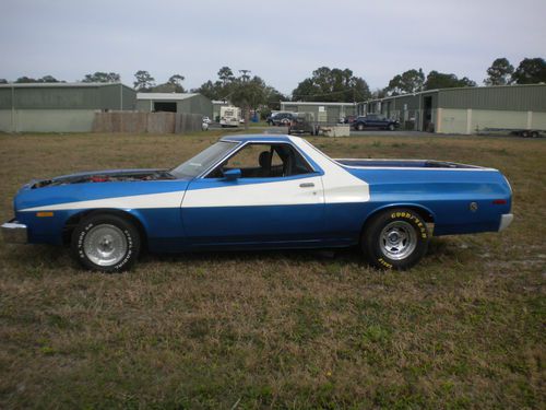 1973 ford ranchero blue w/ nos 428ci v8 msd street rod automatic no reserve!!!