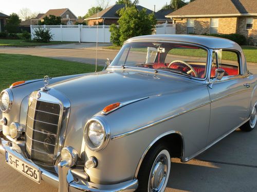 1958 220 s coupe silver mercedes, excellent condition