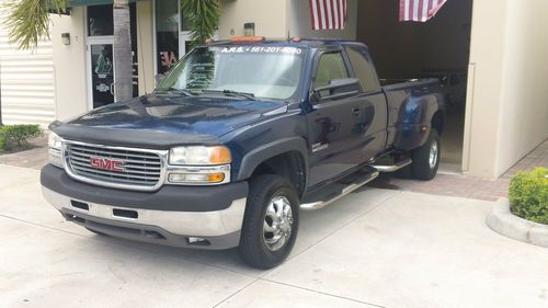 2001 gmc sierra 3500 slt duramax extended cab chevy dually one-owner cold ac