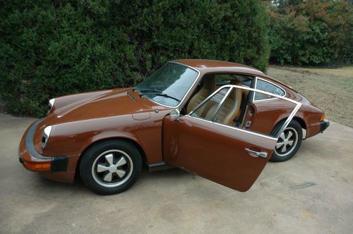 1974 porsche 911 2.7 coupe, brown, original