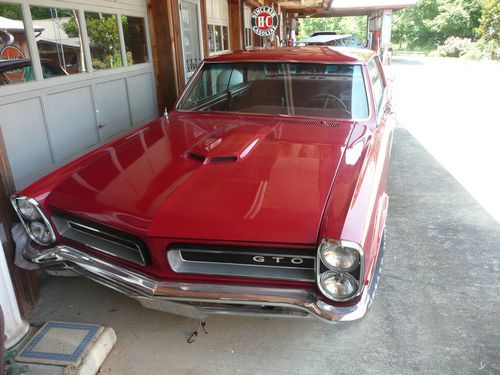 1965 gto, one owner, red with red interior, partially restored