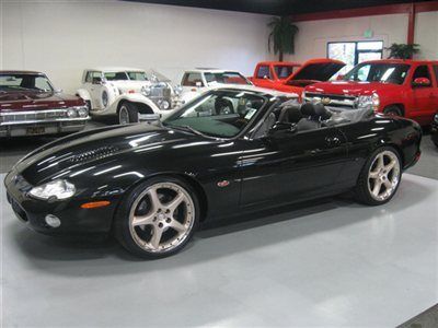 2001 jaguar xkr supercharged convertible black on black 20" silverstone wheels