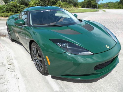 2010 lotus evora racing green  / tan / technology &amp; sport packages