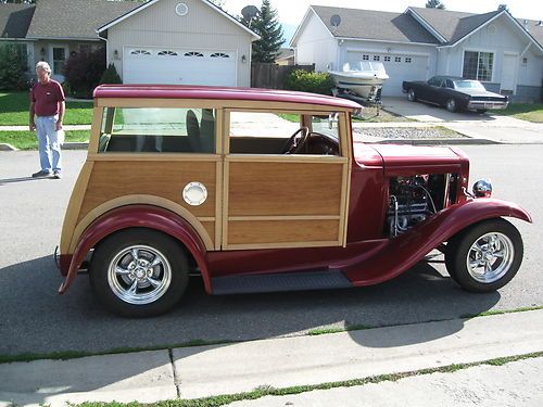 1930 ford model a , 2 door, wood vicky wagon / all steel / turnkey street rod.