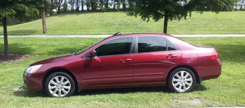 2006 honda ex-v6 sedan auto redondo red pearl mom's car 71,000 miles non smoker
