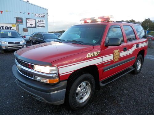 2003 chevrolet tahoe ls 4x4 retired fire chief vehicle * very well maintained*