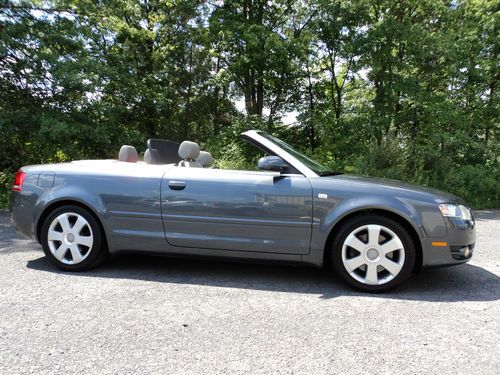 2007 audi a4 quattro convertible 2.0t*gorgeous*just serviced*30mpg*17995/offer!