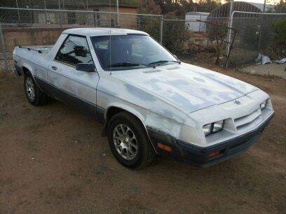 1984 dodge rampage pickup truck 2.2l 5 speed classic silver and black prospector