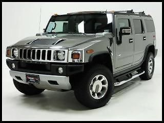 2008 hummer h2 4wd 4 wheelthird row sunroof heated leather dvd back up camera