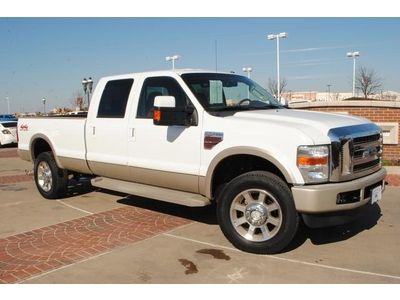 2008 f350 4x4 king ranch crew diesel, backup camera, heated seats, 1-owner texas
