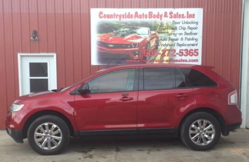 2008 ford edge sel fwd 3.5 v6, 59k miles, red with leather, panoramic roof