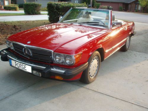 1988, 560sl,red, hard-top and soft top. 83966 k,all paperwork, 2nd owner,nice