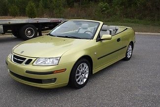 2004 saab 9-3 convertible lime yellow/tan all power great car no reserve