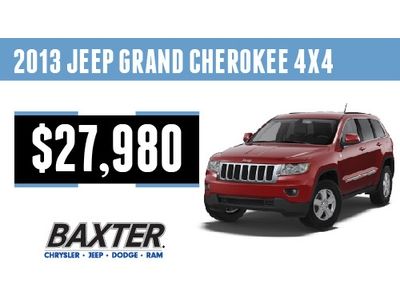 New 2013 jeep grand cherokee 4x4's starting at $27,980.  see sale details below.