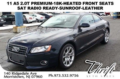 11 a5 2.0t premium-18k-heated front seats-sat radio ready-sunroof-leather